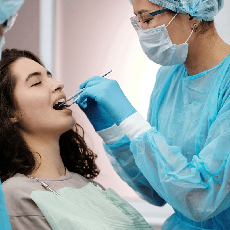 dental anxiety patient being treated