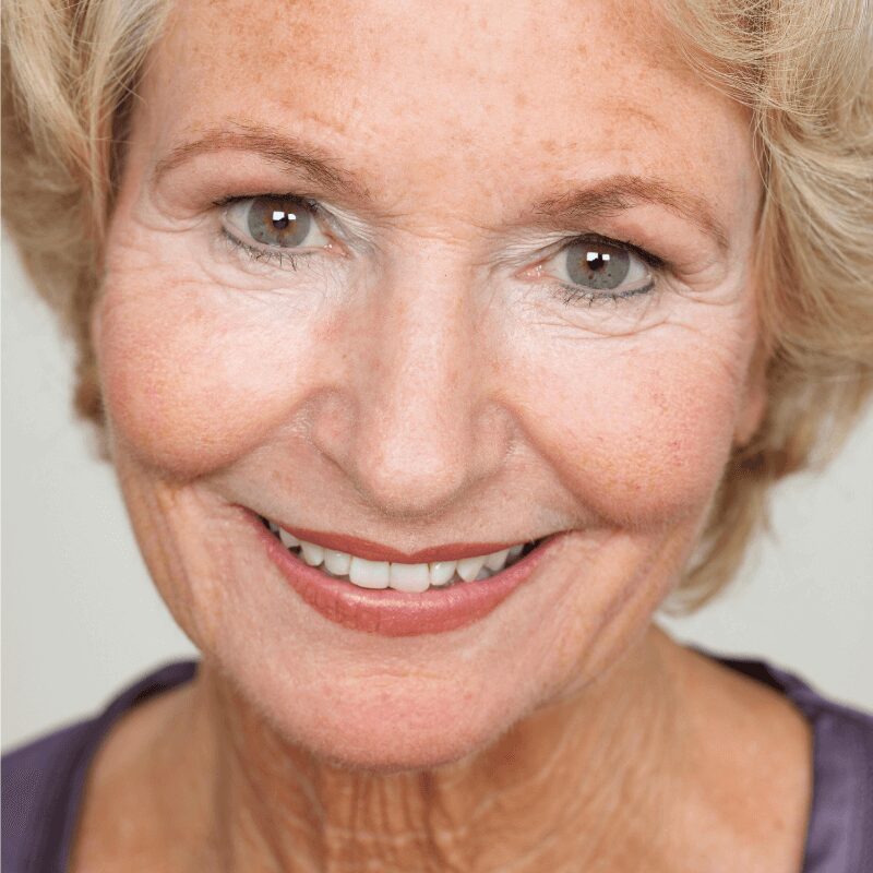 elderly woman smiling